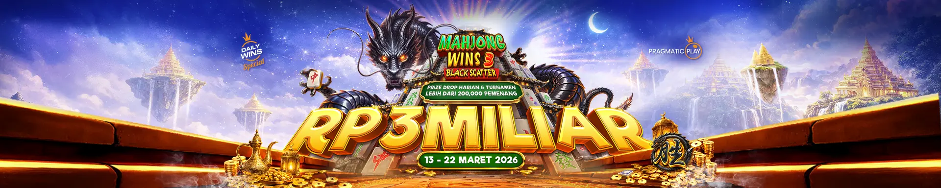 MAHJONG WINS 3 - BLACK SCATTER PRIZE DROP HARIAN DAN TURNAMEN